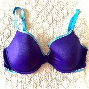 Victoria’s Secret Lined Demi Bra - 38DD - Blue